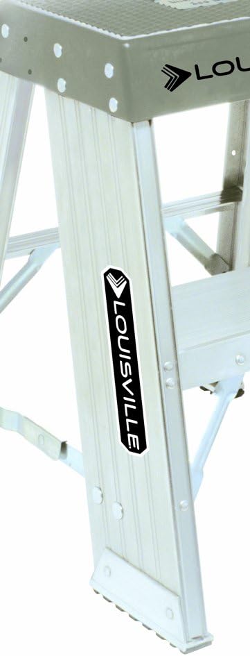 Louisville Ladder AY8002 Louisville Ay8000 Extra Heavy Duty Step Stand, 300 Lb, 6 in, 2', Black, White