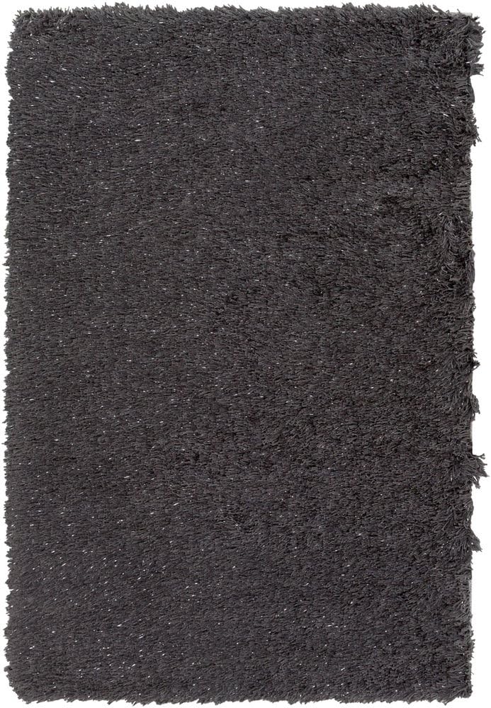 Woodson Black Shag Area Rug 5' x 8'