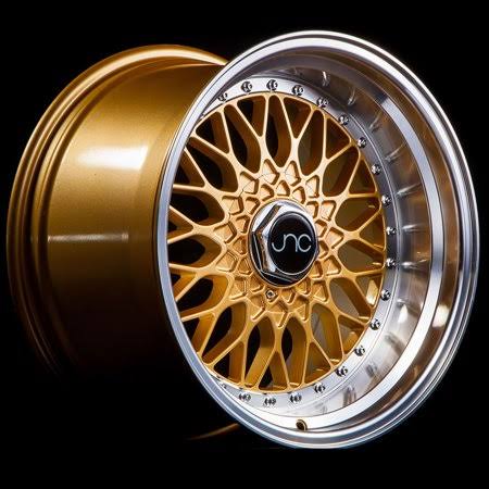 JNC Wheels - 17 inch JNC004 Gold Machined Lip Rim - 5x112/5x120 - 17x8.5 inch Jnc004gml