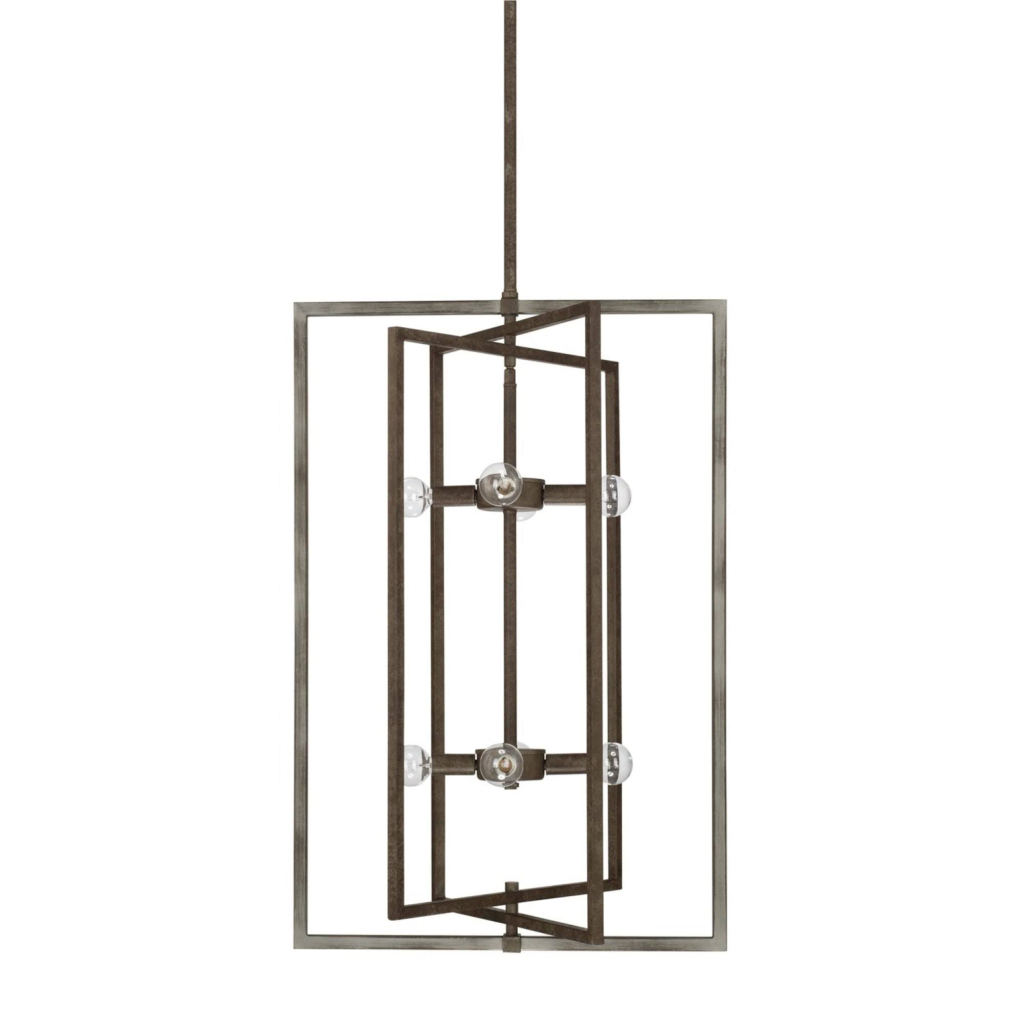 Capital Lighting 525981UG Zac 8 Light Foyer, Urban Grey
