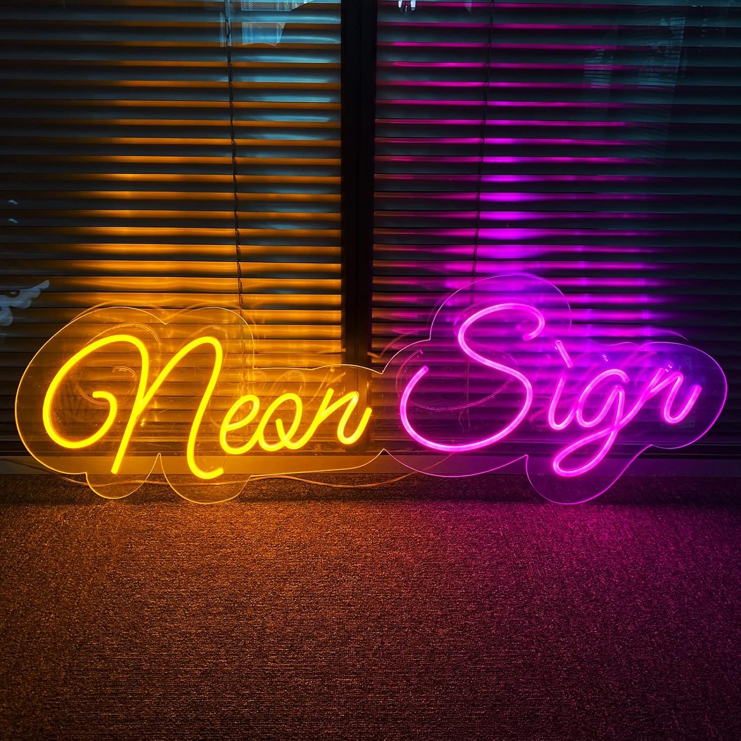 LED Open Sign Multiple Flashing Modes with Dimmer Remoter, Personalized Colorful LED Advertisement Open Sign for Business,Restaurant,Salon,Bar,Storefronts Window Display Neon Signs Wall Decor 16 inch Pack of 2