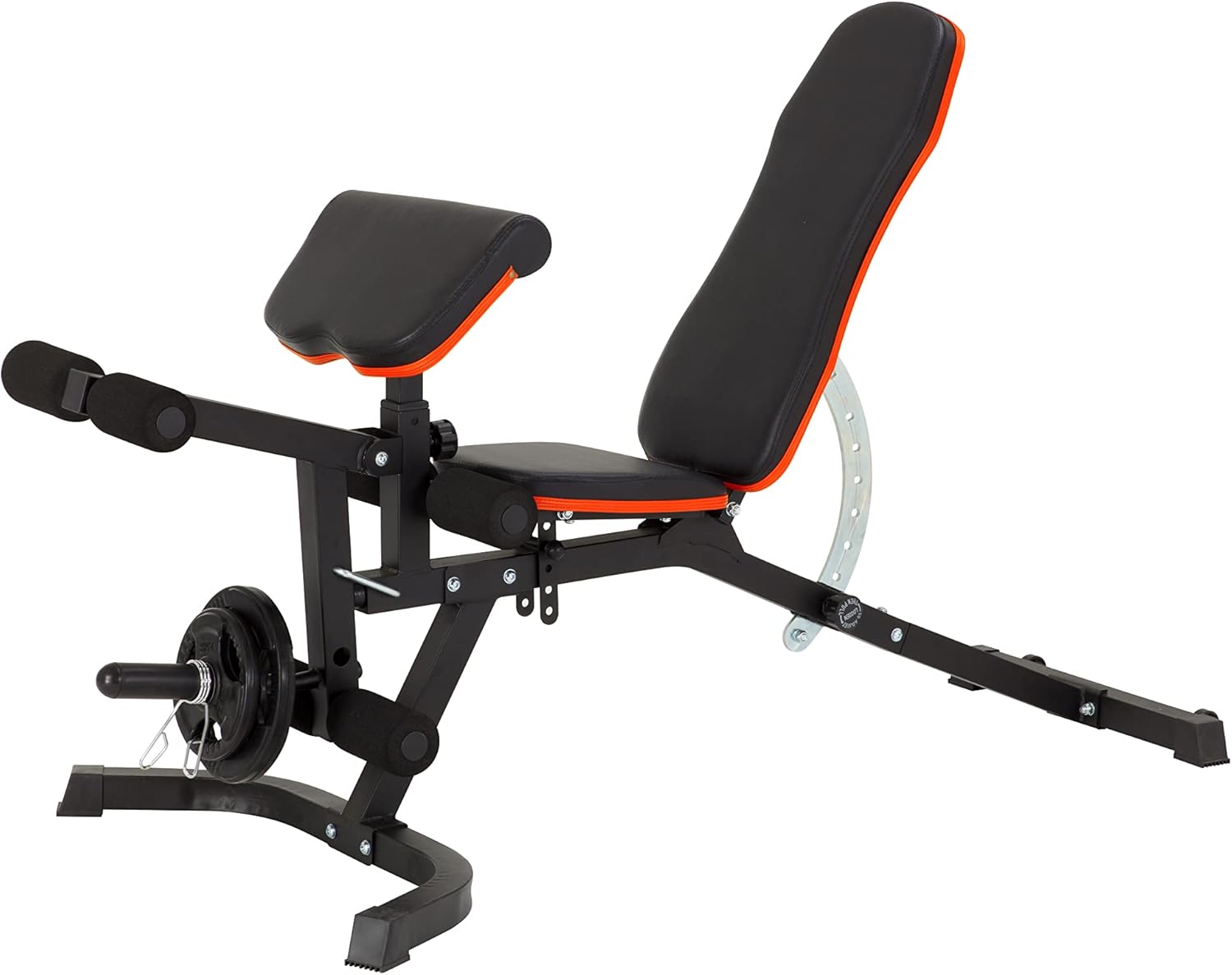 Mikolo Adjustable Weight Bench for Full Body Workout, 8+4 Positions Foldable Incline and Decline Multi-Purpose Workout Bench with Preacher Pad, Leg Extension for Home Gym