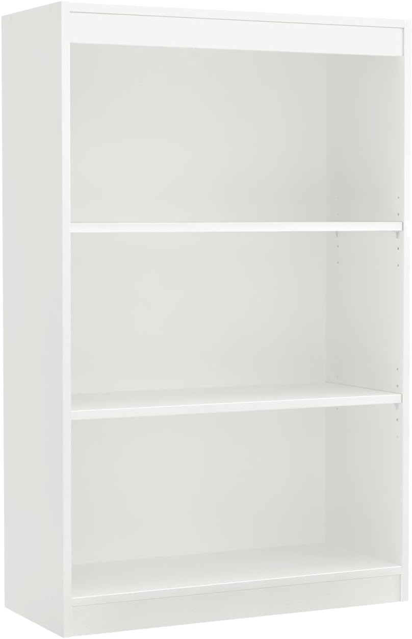 South Shore Axess 3-Shelf Bookcase-Pure Black Pack of 2