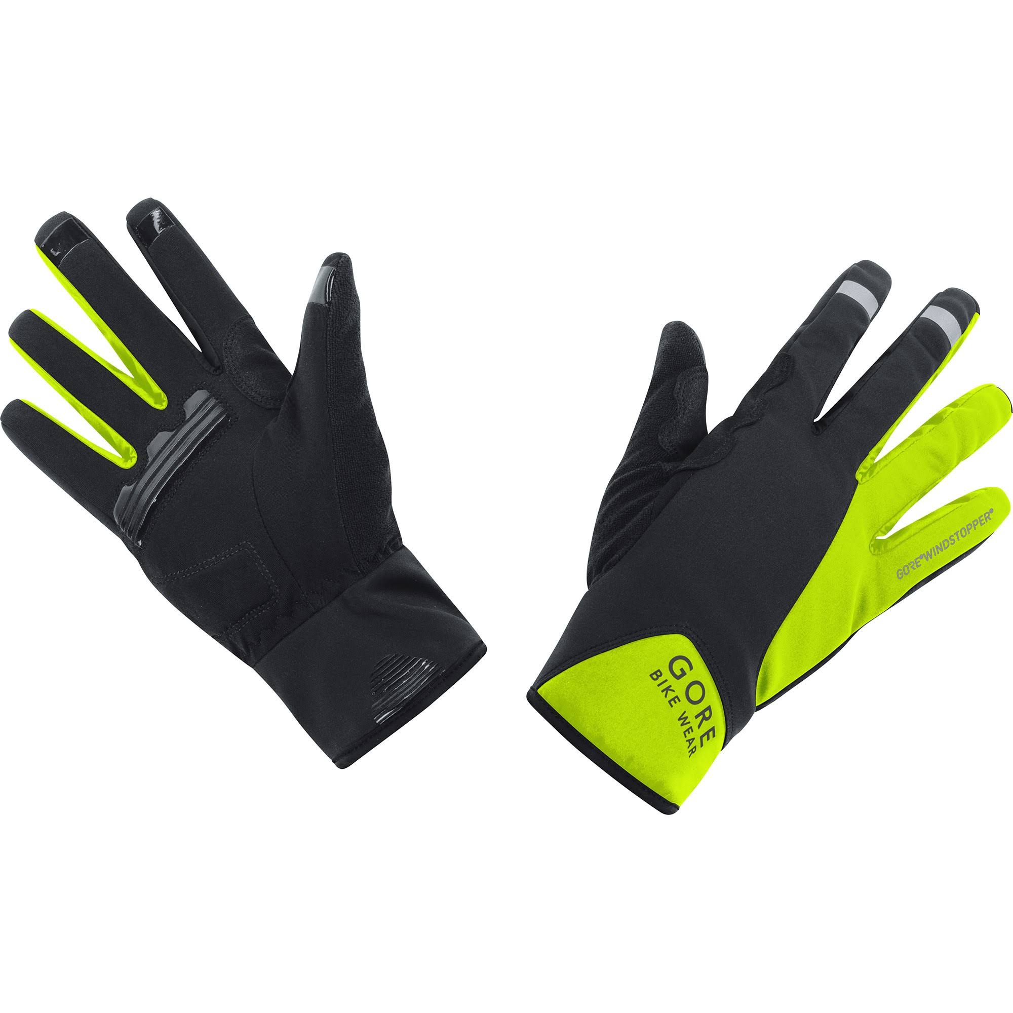 Gloves Gore Bike Wear Power Windstopper Black Yellow XXL