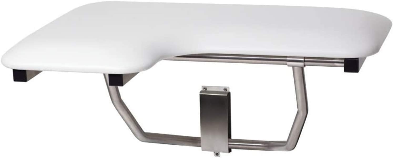 Seachrome Lift-Assist Shower Seat, L-Shaped Right-Hand, ADA, Wall Mount, 28