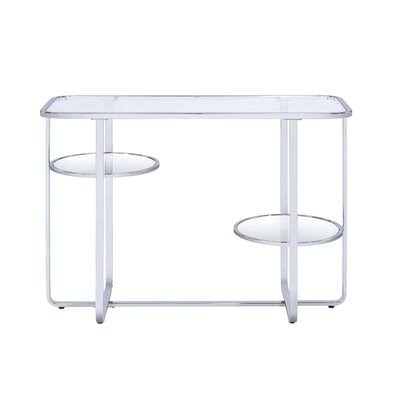 Hollo Sofa Table in Chrome u0026 Glass Acme