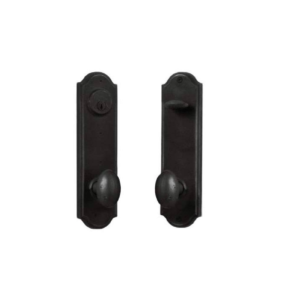 Weslock 7641M-LH Single Cylinder Left Handed Entry Set with Durham - Black