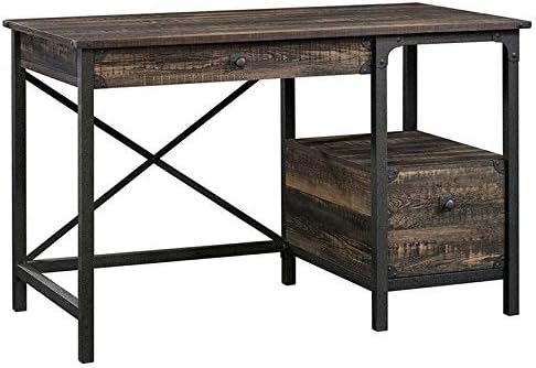 Pemberly Row Writing Desk in Carbon Oak and Black