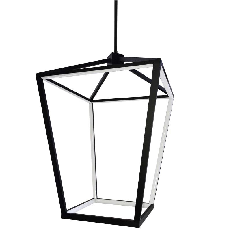 Cage Chandelier by Dainolite, Matte Black, CAG-2664C-MB