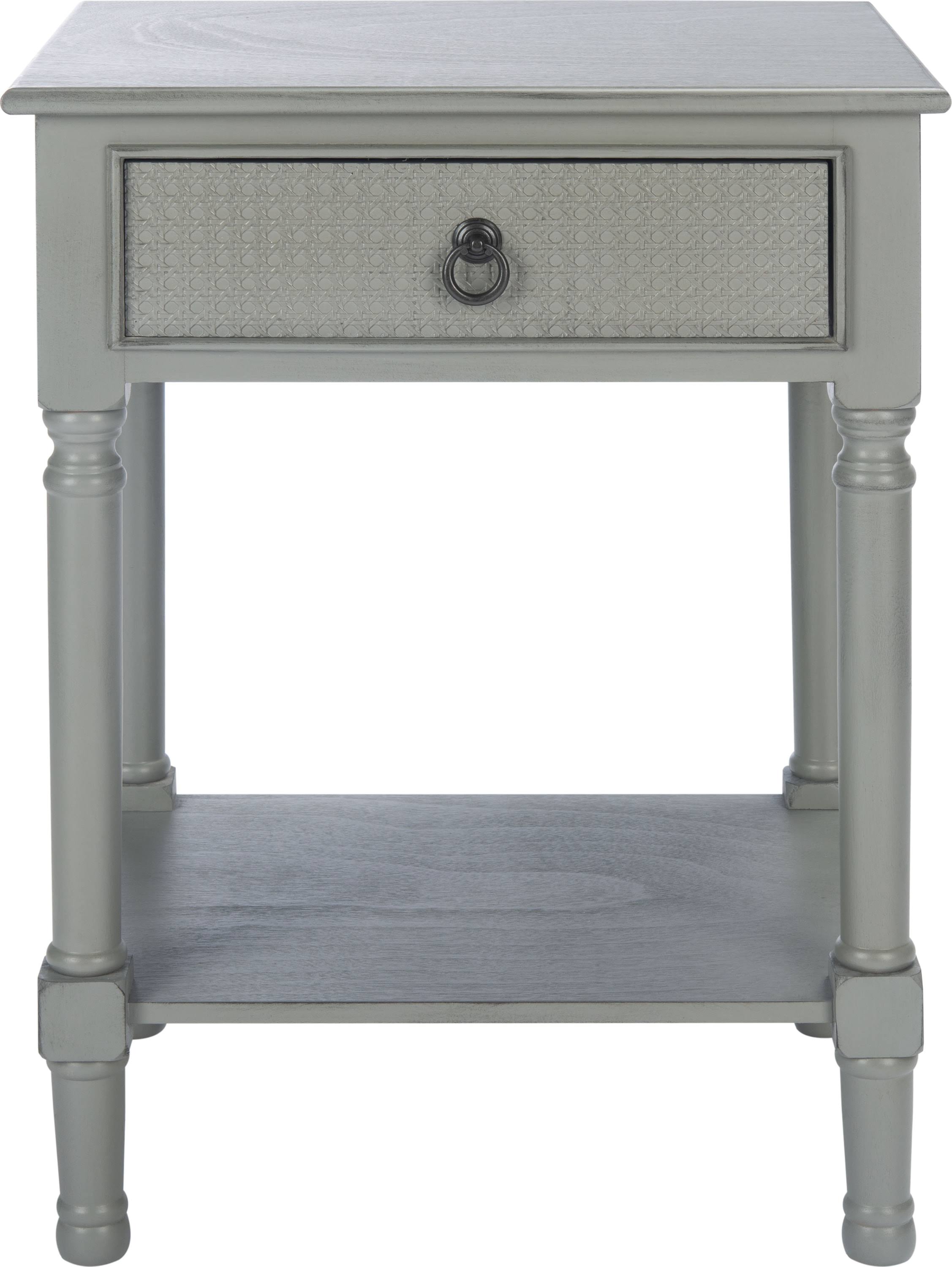 Safavieh ACC5720B Haines 1 Drawer Accent Table Distressed u0026 Grey