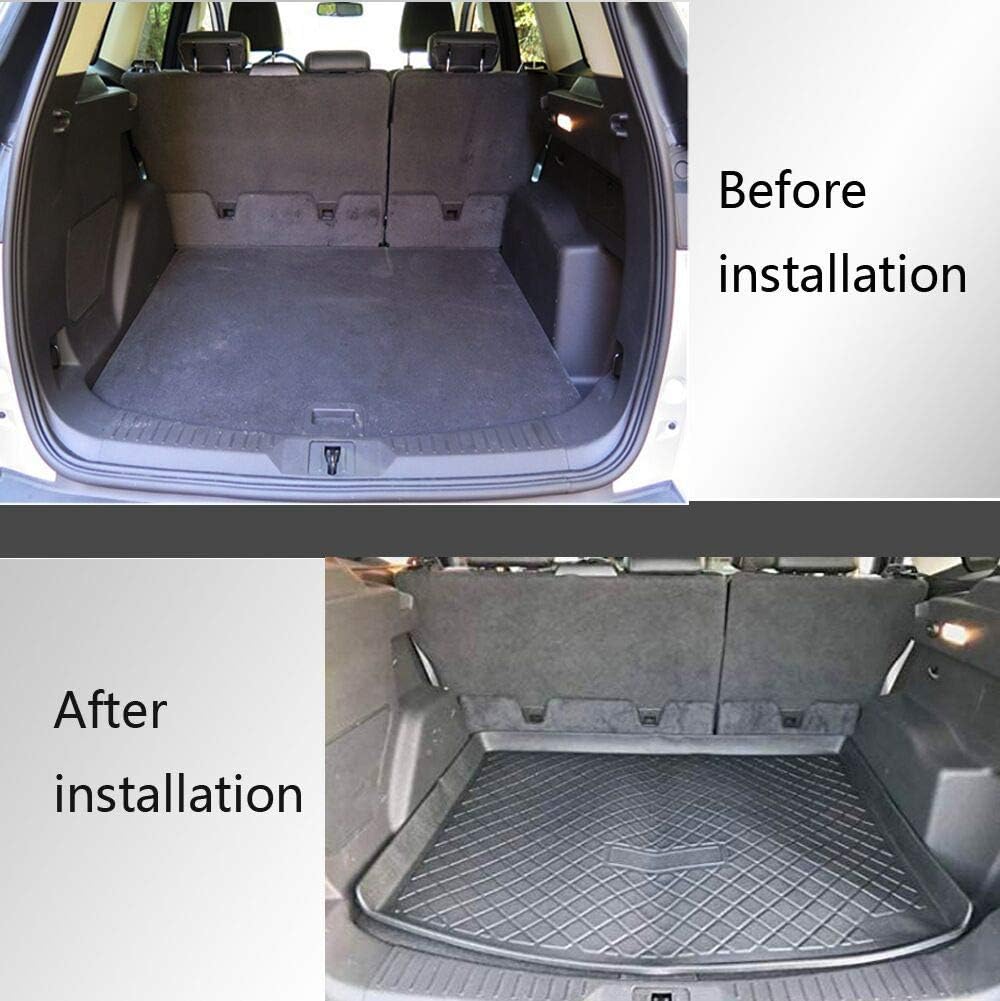 Caartonn Trunk Cargo Mat Cargo Tray Cargo Liner Trunk Cover Floor Mat Compatible with Ford Escape 2013 2014 2015 2016 2017 2018 2019 Pack of 2