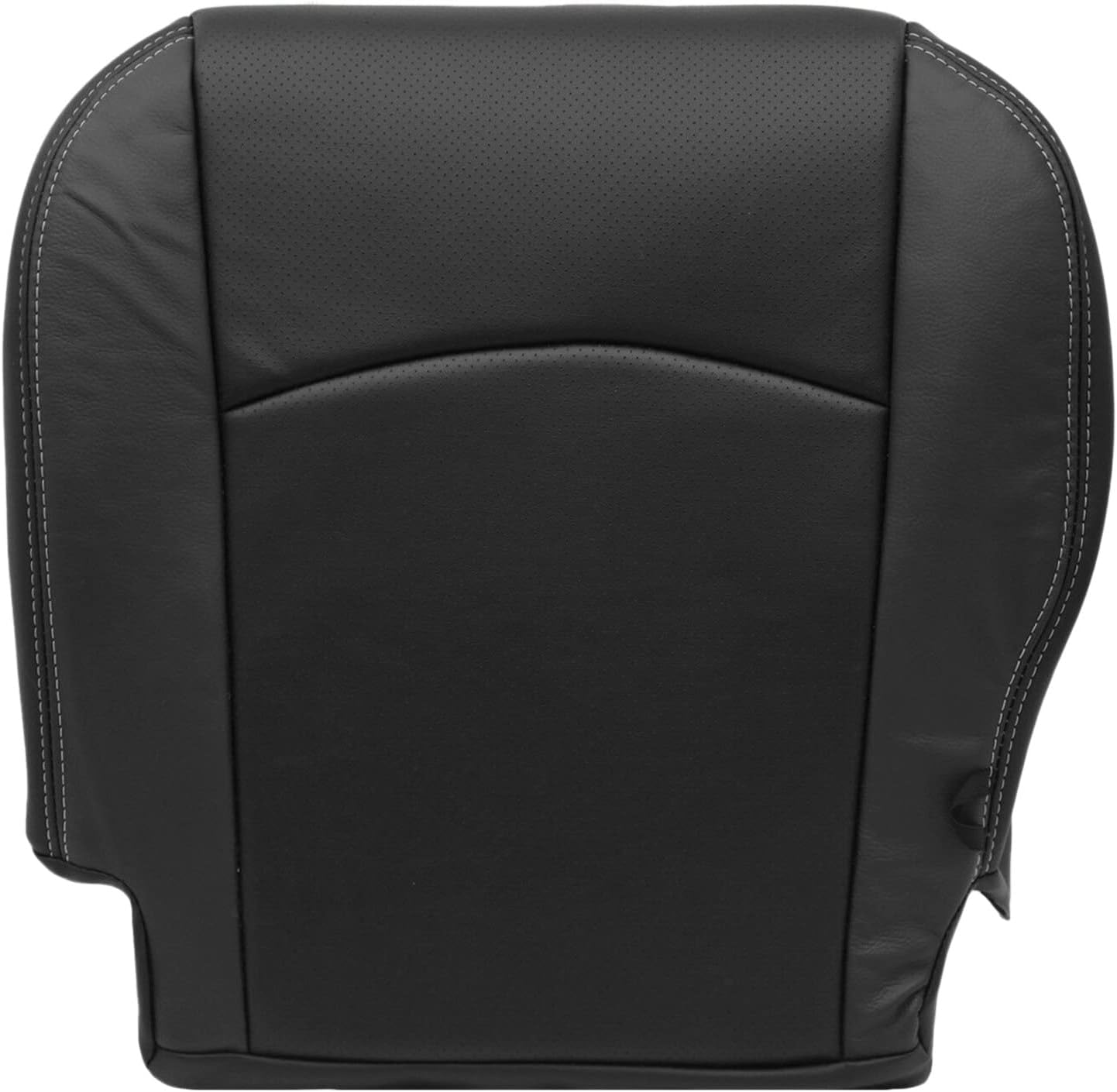 SecosAutoparts Black Bottom Perforated Leather Seat Cover Compatible with Dodge Ram 2500 3500 Laramie 2010-2012 （Compatible with Driver and Passenger ）