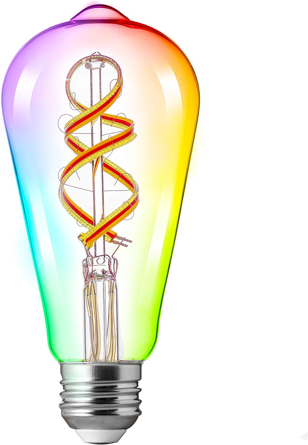 FLSNT G25 LED Smart Light Bulbs,Dimmable 2700K-6000K Color Temperature Changing,Compatible with Alexa,Google Home Assistant,Bluetooth & WiFi 2.4G,4.5W(40W Equivalent),Milky Glass,E26 Base,4 Pack Pack of 2