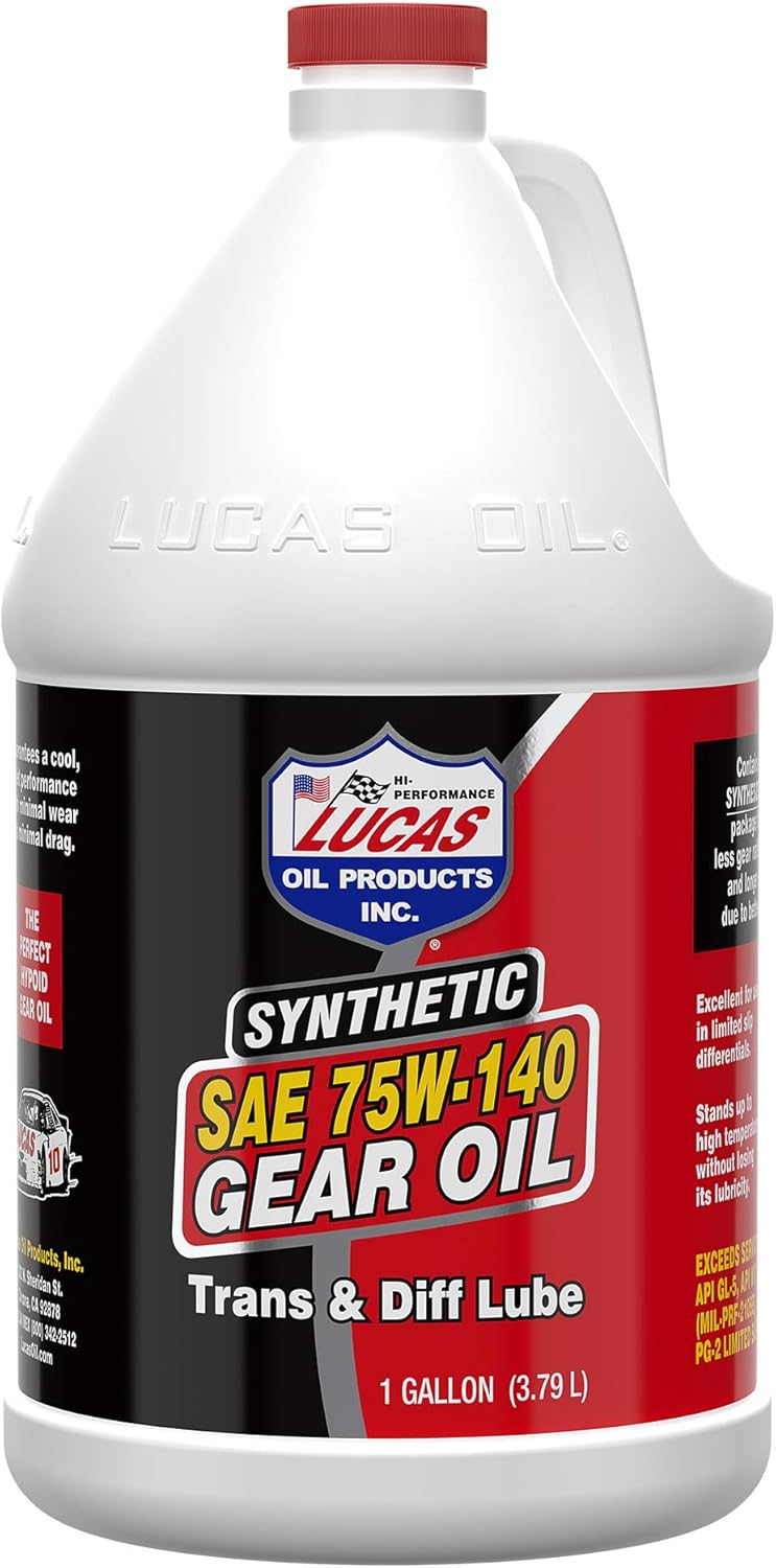 Lucas 10122 75/140 Synthetic Gear Oil - 1 Gallon Pack of 2
