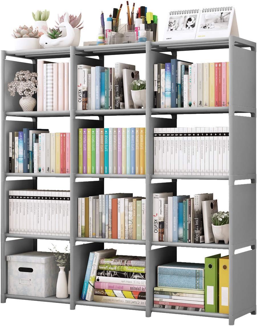 Rerii Cube Storage, Organizer Shelves, Bedroom Closet Storage, Standing Shelving Units for Living Room, Study Room, Office, 12 Cubes Pack of 2