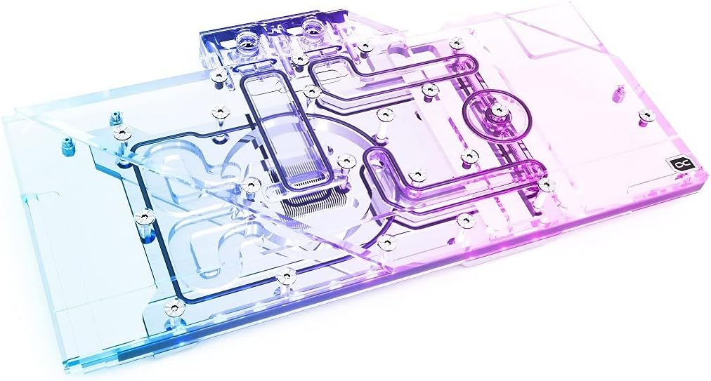 Alphacool Eisblock Aurora GPX-A GPU Water Block with Backplate, Radeon RX 6800/6800 XT Gaming X Trio, Plexi