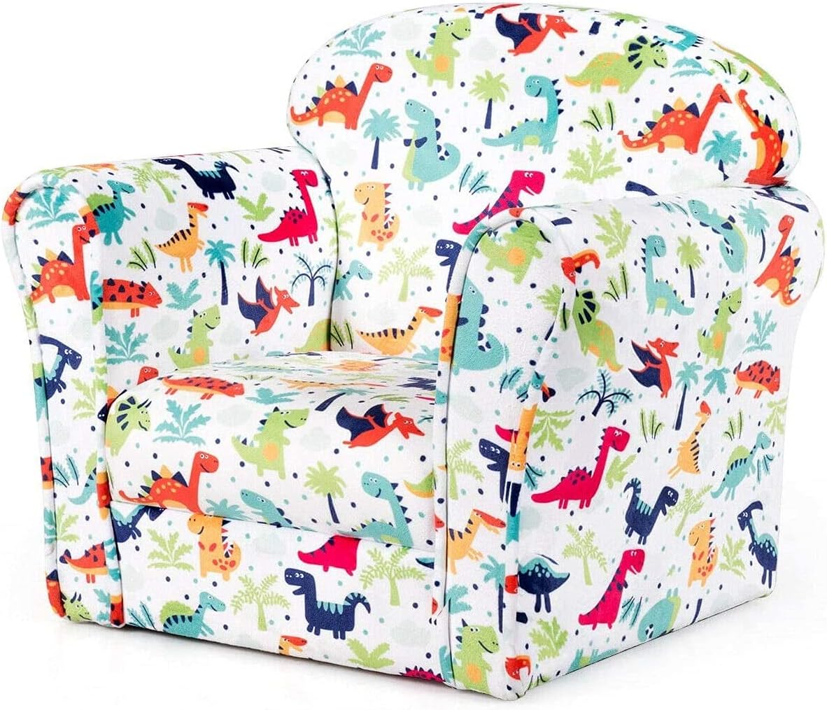 LDAILY Kids Sofa, Children's Sofa with Cute Pattern, Toddler Furniture Armrest Chair, Baby Sofa Chair with Sturdy Wood Construction, Cartoon Character, Boys & Girls, Ideal for Bedroom, Living Room