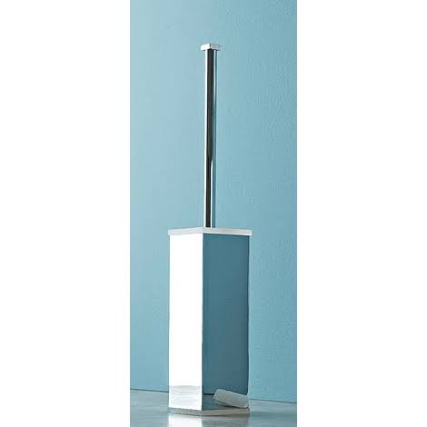 Toscanaluce by Nameeks Free Standing Chrome (Grey) Toilet Brush and HOLDER; Black