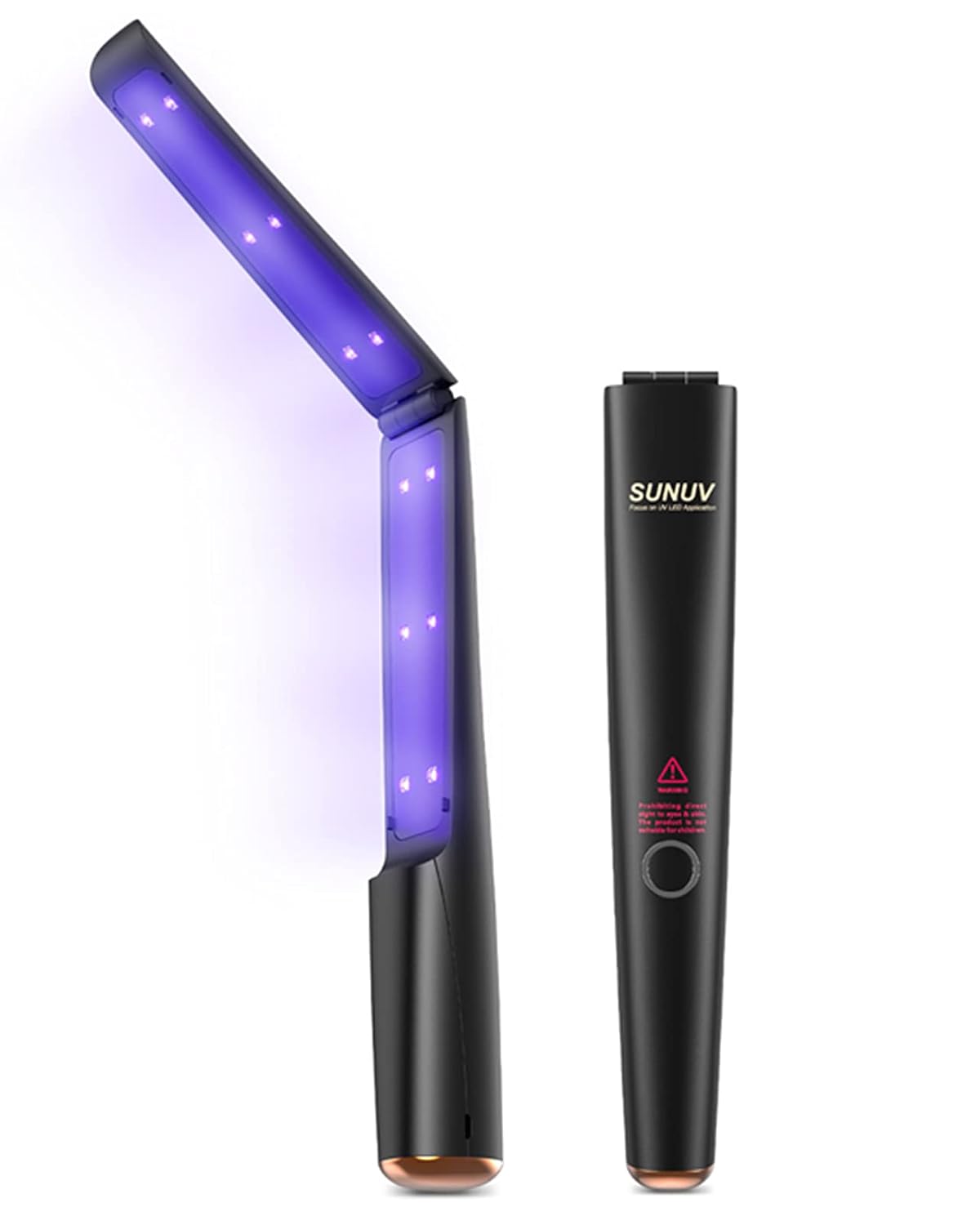 UV Light Sanitizer Wand, Portable UVC Light wand, UVC Light Disinfector for Home Family Travel Pack of 2