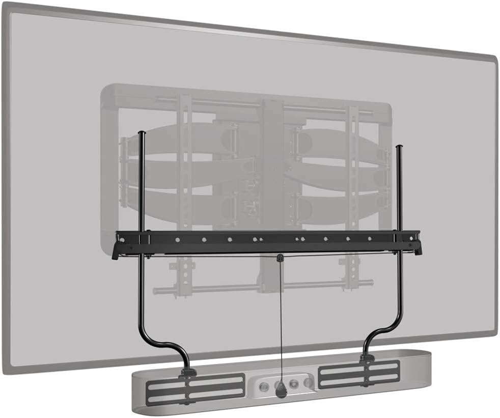 Sanus Soundbar Mount For TV Mount Bracket - Height & Depth Adjust, Moves In-Sync With TV, Supports Sound Bars Up To 20 lbs - SASB1-B1 Pack of 2