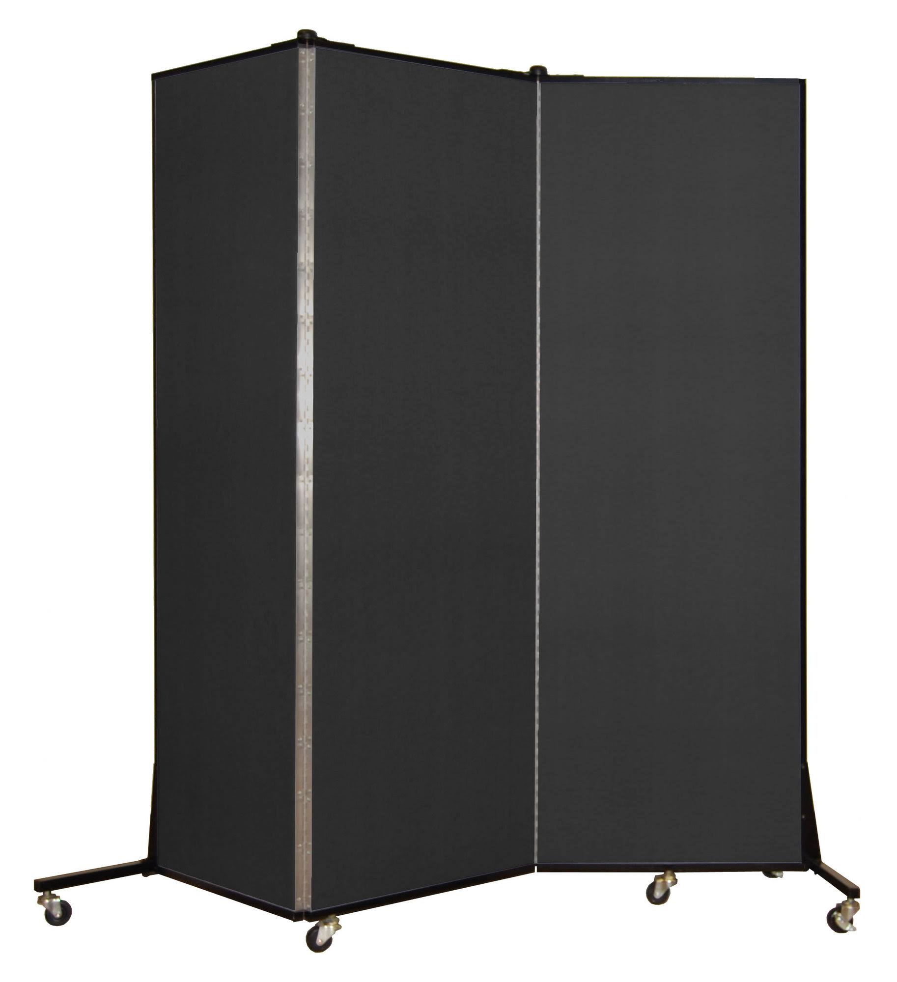 Light Duty 3 Panel Room Divider Screenflex Color: Charcoal Black