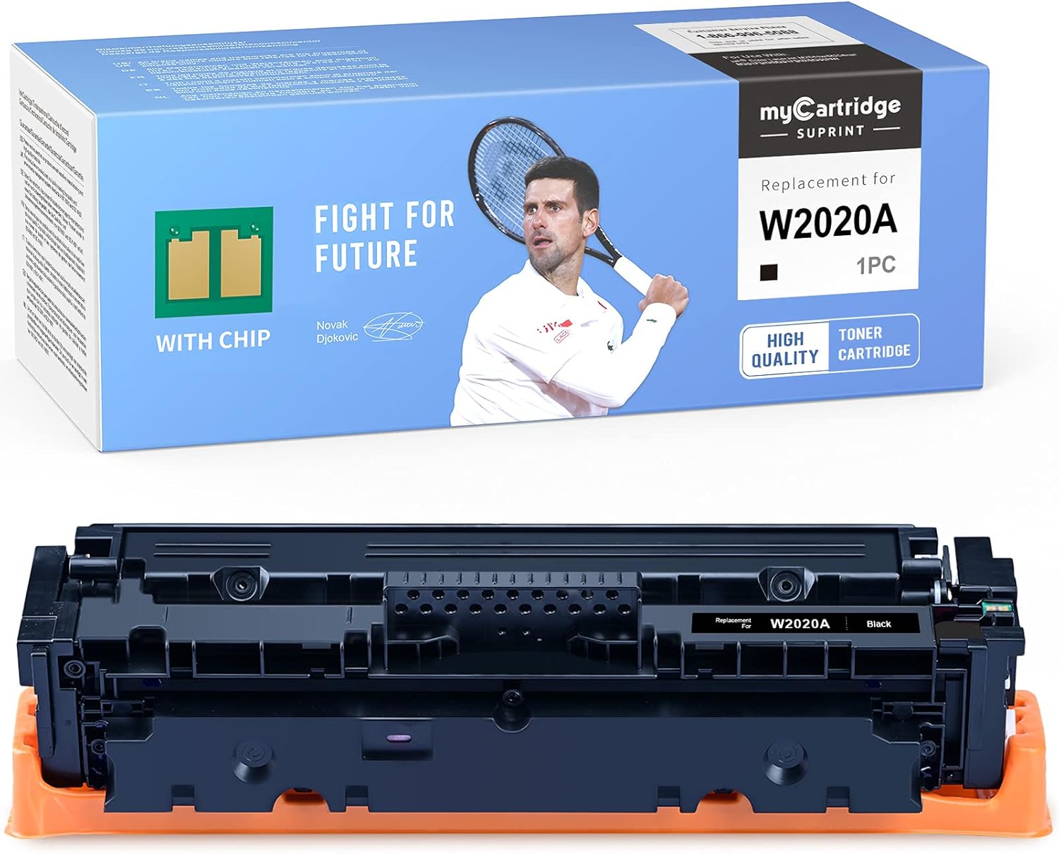 myCartridge SUPRINT (with CHIP) Remanufactured Toner Cartridge Replacement for HP 414A 414 A W2020A use with Color Pro M454dw M454dn MFP M479fdw M479fdn M479 (Black, 1 Pack) Pack of 2