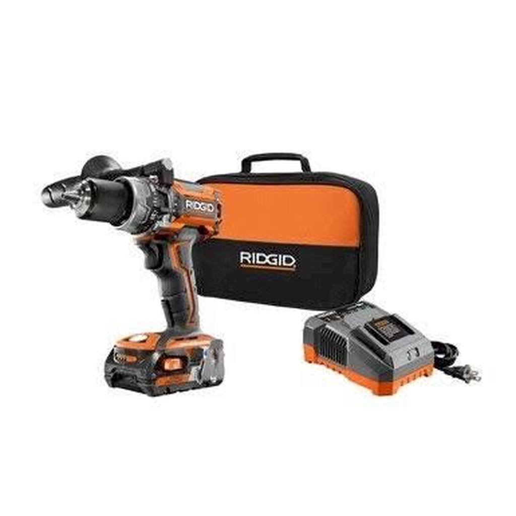 Ridgid 18-Volt Lithium-Ion 1/2 in. Cordless Brushless Compact Hammer Drill Kit R86116K