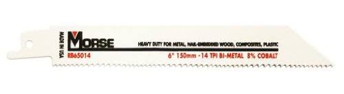 MK Morse RB65014T50 Bimetal Reciprocating Saw Blade, 6-Inch by .050 14TPI, 50-Pack