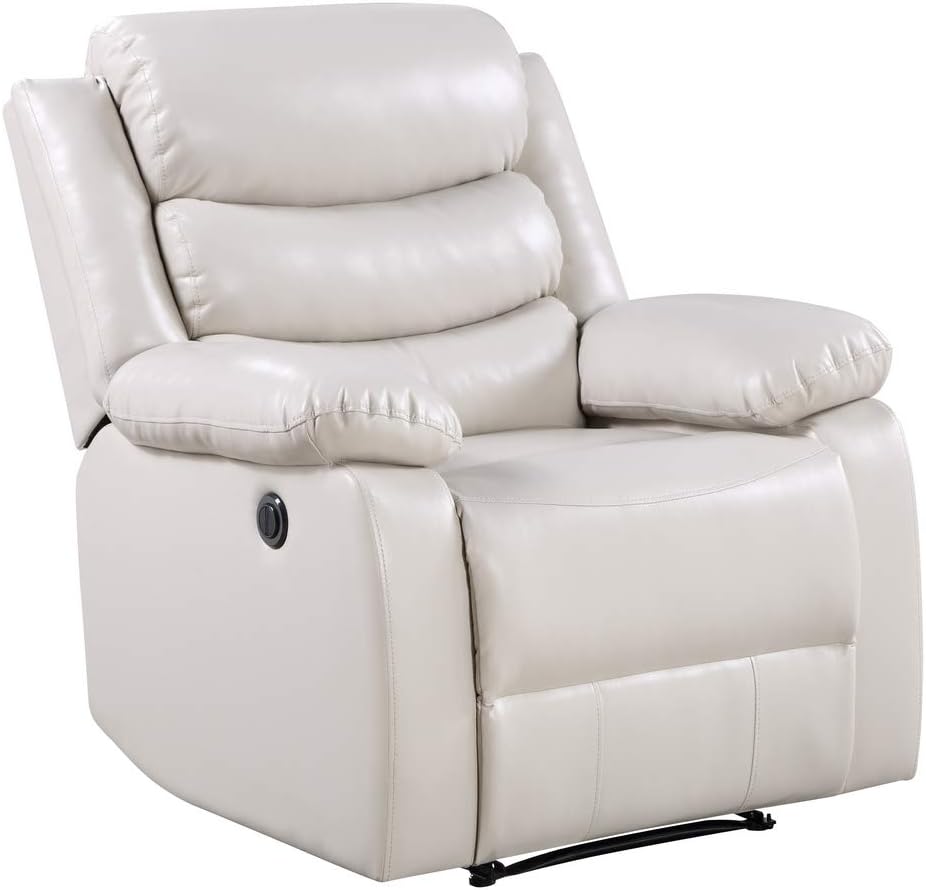 Acme Furniture Eilbra Power Recliner, Beige PU