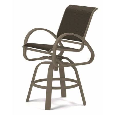Aruba II Patio Bar Stool Telescope Casual Frame Finish: Textured Desert, Fabric: Beacon