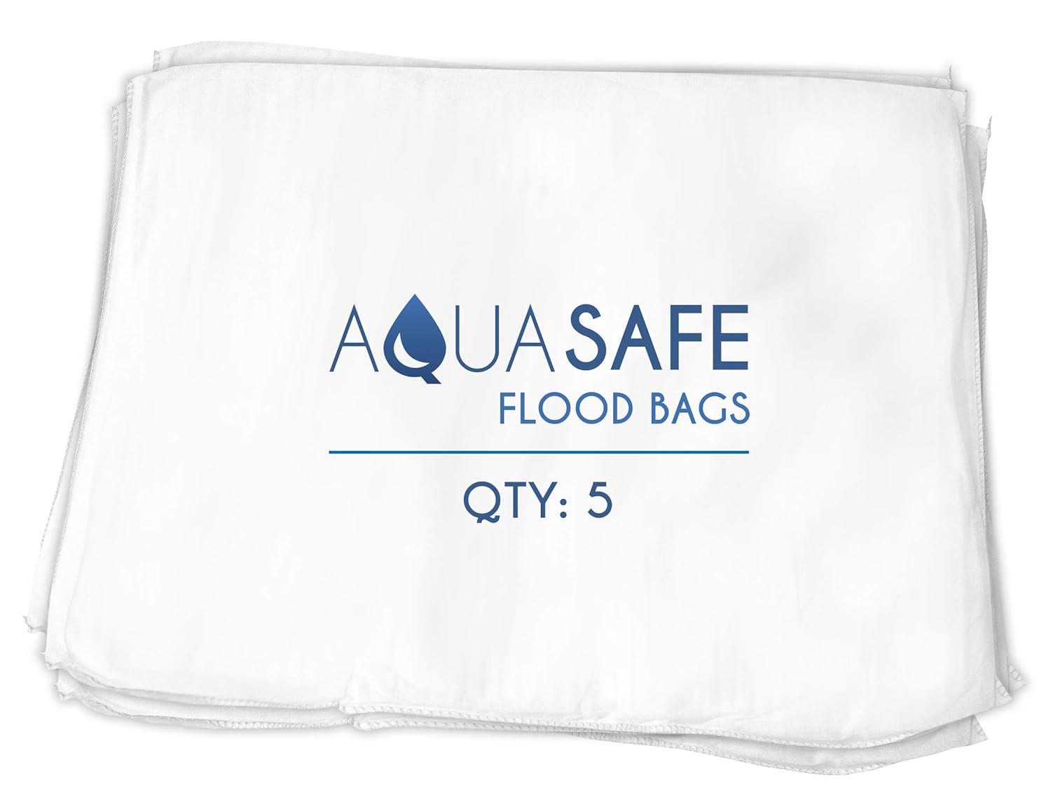 AquaSafe Flood Bags, Water Absorbent Flood Barrier and Super Absorbent Pad, 16