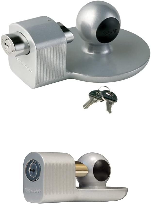 Master Lock Trailer Lock, Trailer Coupler Lock, Fits 2-5/16 in. Couplers, 378DAT Pack of 2