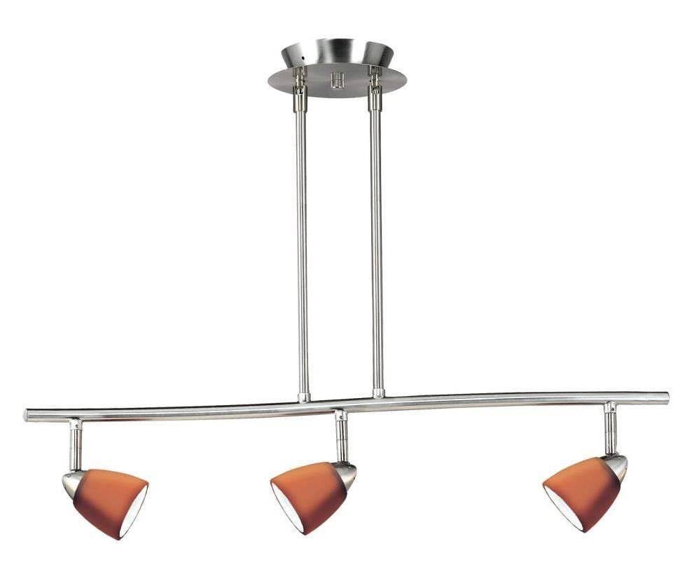 Cal Lighting SL-954-3-BK-CRU 3-Lights Serpentine Black u0026 Cone Rust