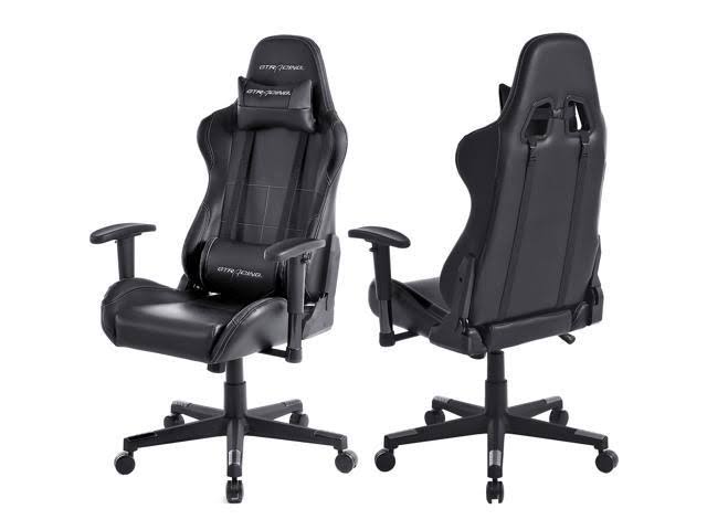 GTRACING 2021 Black PU Gaming Ergonomic Racing Chair GTBEE-Black