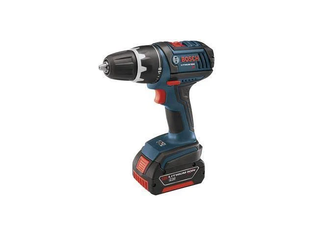 Bosch DDS181-02-RT 18V Lithium-Ion Compact Tough 1/2 in. Cordless Drill Driver with (2) Slimpack HC