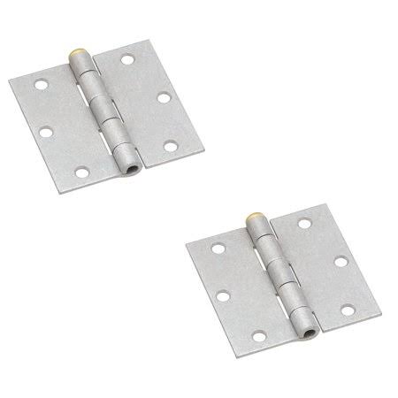 National Hardware N208-843 Removable Pin Broad Hinge 3-1/2 inch Galvanized Steel with Brass Pin 2 Pack