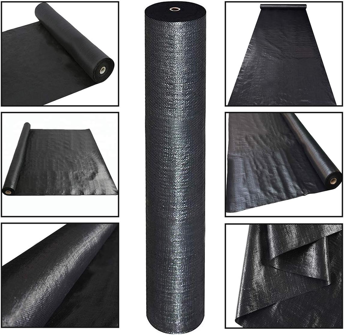 Kdgarden Premium 5oz Pro Weed Barrier Landscape Fabric Ground Cover Heavy Duty Commercial Anti-Weed Gardening Mat, 3ft x 250ft, Black Pack of 2