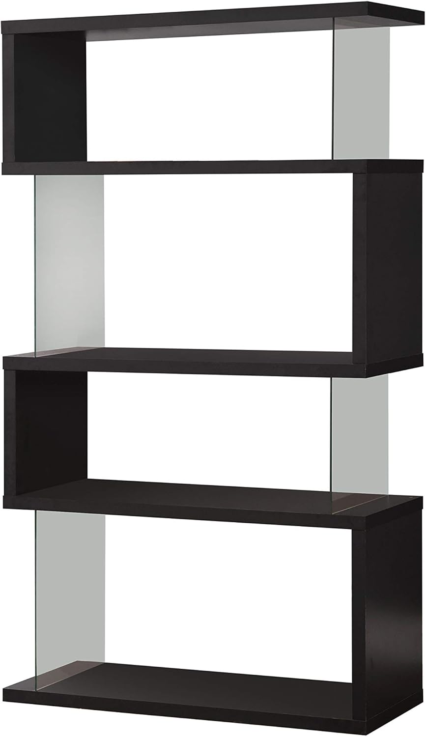 COASTER CO-800340 Bookcase, Glossy Black