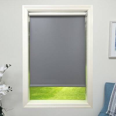 Dark Gray Blackout Roller Shade Harbor Shades Width: 66