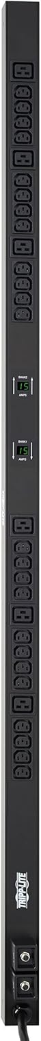 Tripp Lite Metered PDU, 30A, 48 Outlets (8 C19 and 40 C13), 208/240V, L6-30P, 10 ft. Cord, 0U Vertical Rack-Mount Power, TAA (PDUMV30HV2)