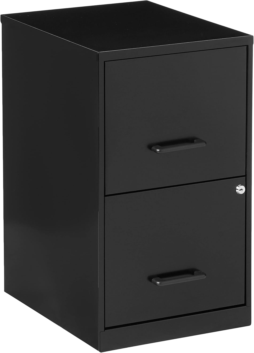Lorell 14341 18 Deep 2-Drawer File Cabinet, Black