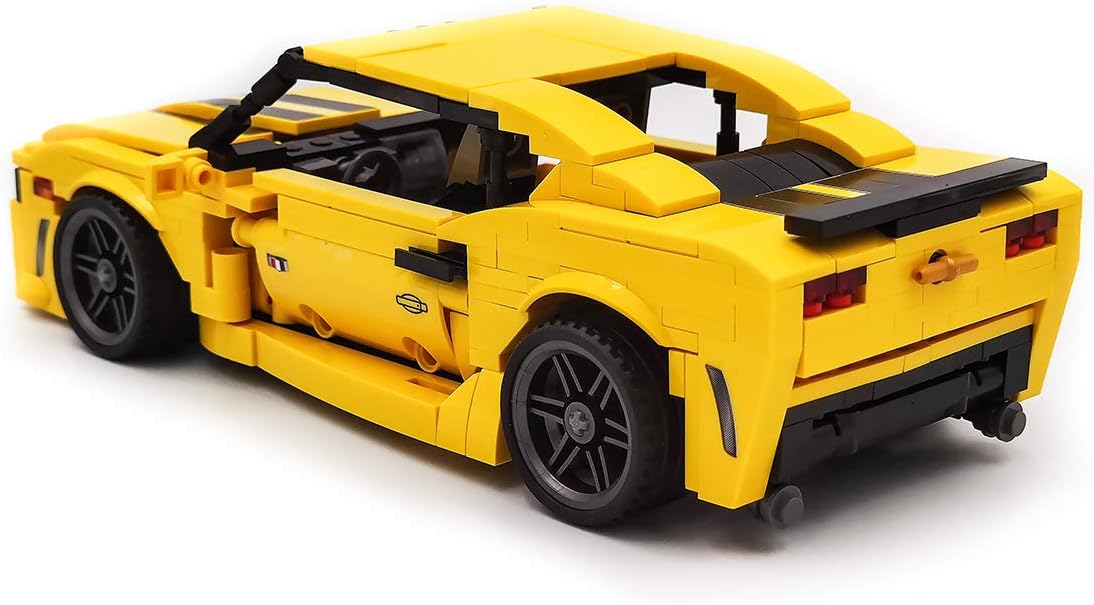 Shup Bear Creator Yellow Bee Speed Racing Cars Set,Adult Collectible Model,Building Blocks 588 PCS