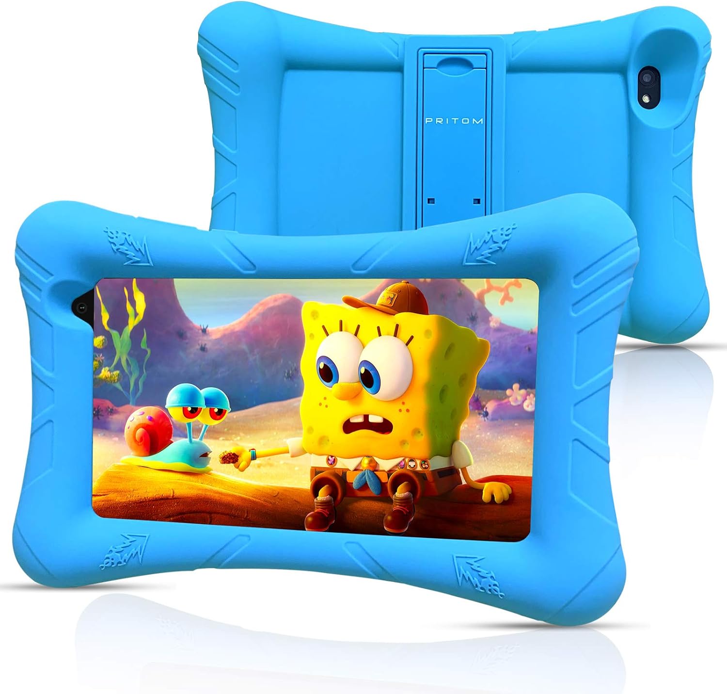 Pritom P7 Kids Tablet, 32 GB ROM, Quad Core Processor, HD IPS Display, WiFi 7 inch Android Tablet, Kid-Proof with Kids Tablet Case Pack of 2