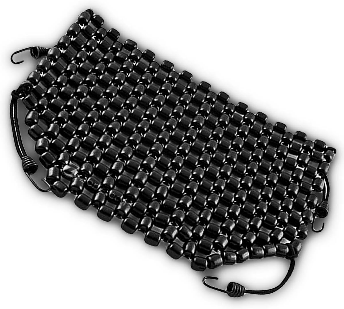 Zone Tech Double Strung Wooden Beaded Ultra Comfort Massaging Seat Cover - Classic Black Premium Quality Massaging Car Seat Cover for Stress Free All Day Pack of 2