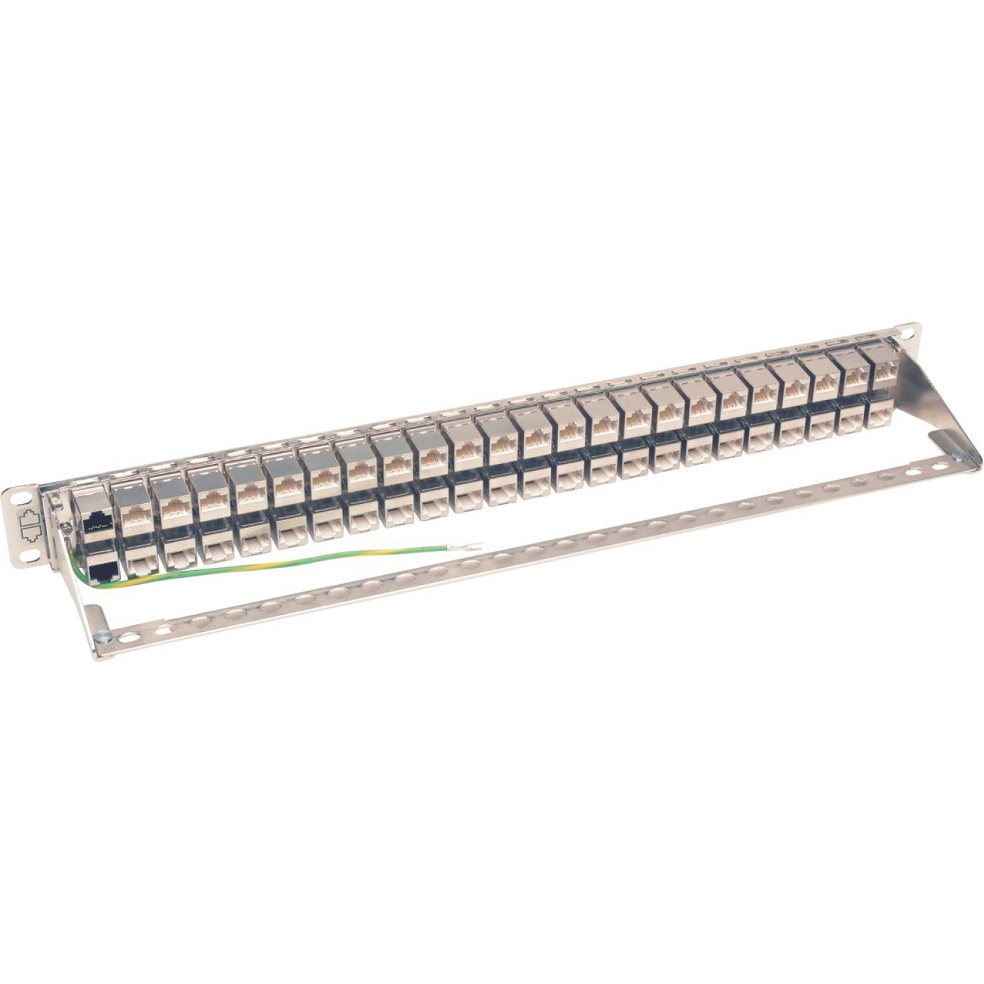 Tripp Lite 48-Port Cat6a Patch Panel Rackmount Shielded Feedthrough RJ45 1U Patch panel - CAT 6a - RJ-45 X 48 - 1U - 48 ports