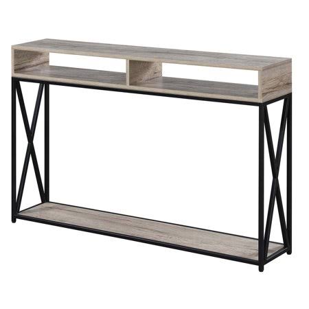 Convenience Concepts Tucson Deluxe 2 Tier Console Table, Sandstone ( Pack of 2 )