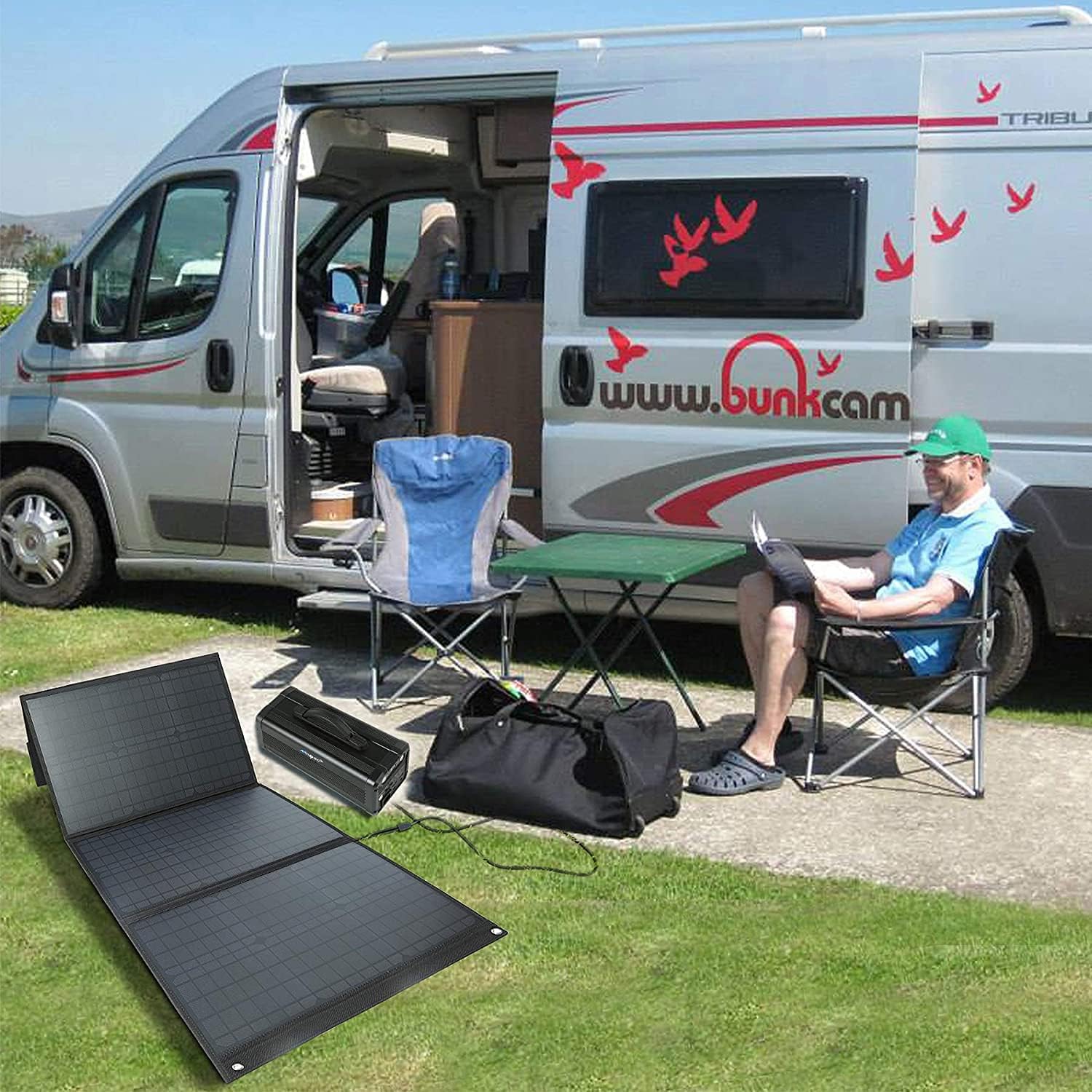 SUnMilY Portable Power Station 300Wh 78000mah Backup Lithium Battery, 300W / 110V Pure Sine Wave AC Outlet, Solar Generator for Camping Travel CPAP Emergency Outdoor