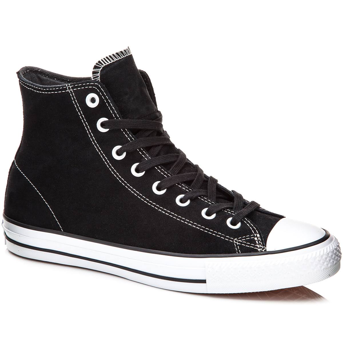 Converse Ctas Pro Hi (Black White) 9 :: Suede