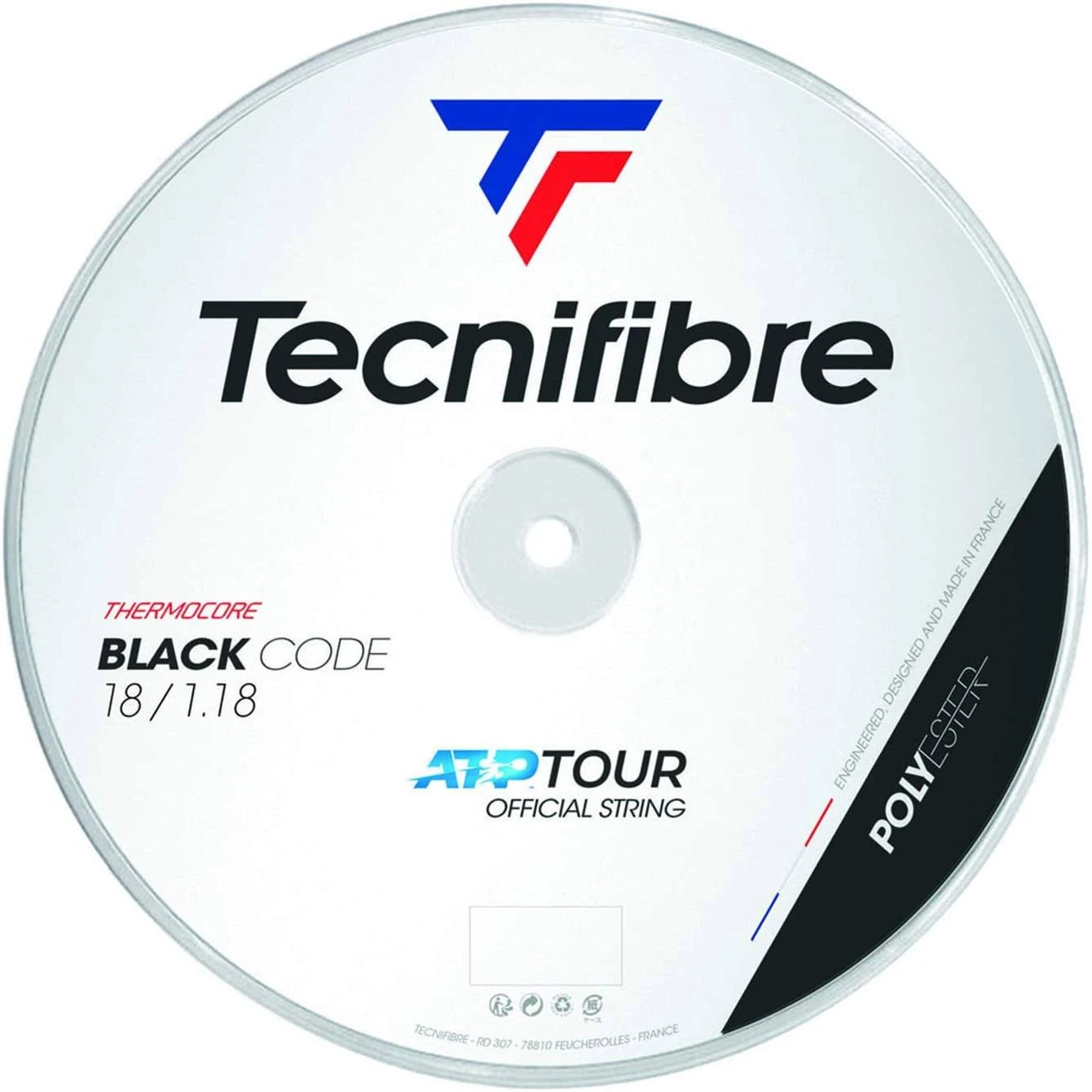 Tecnifibre Black Code 200m Reel Black / 1.18mm / 18