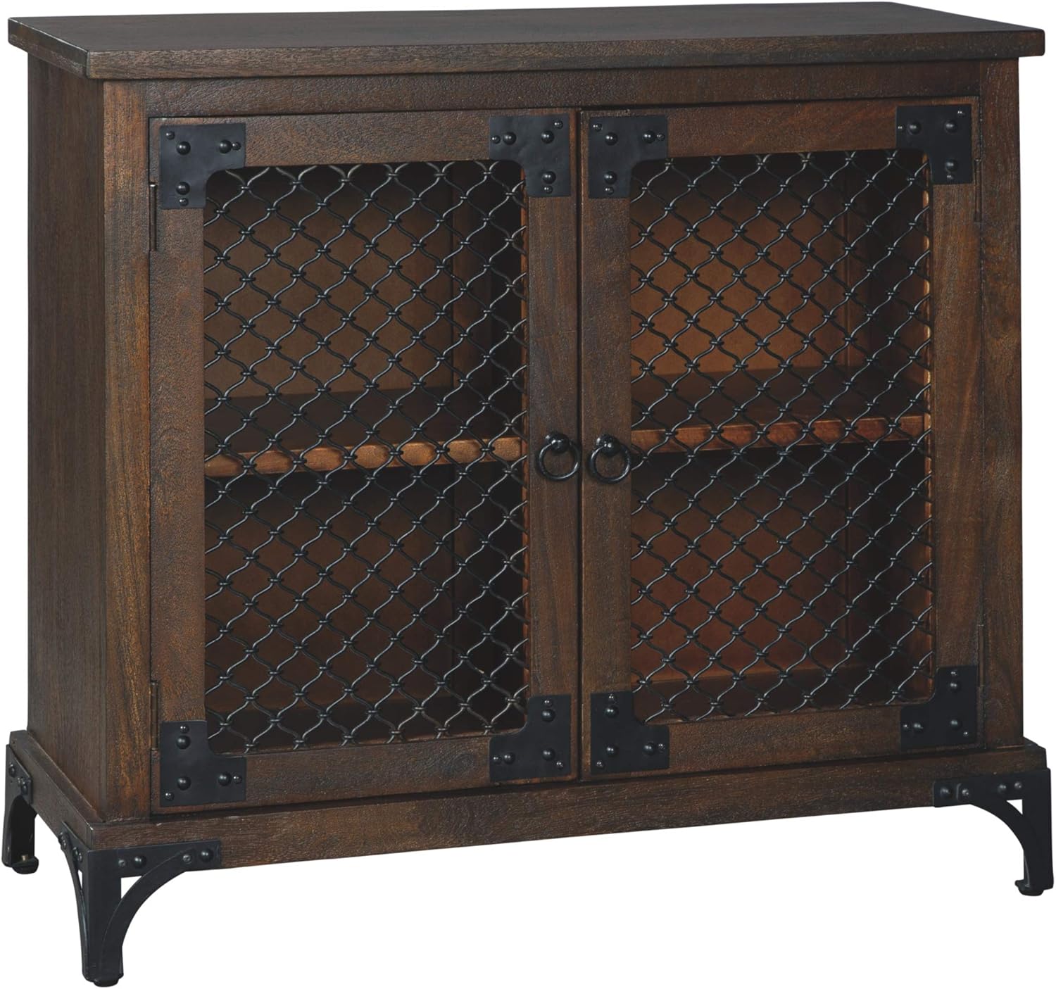 Signature Design by Ashley Brookport Accent Cabinet with Open-Slat Door, Brown